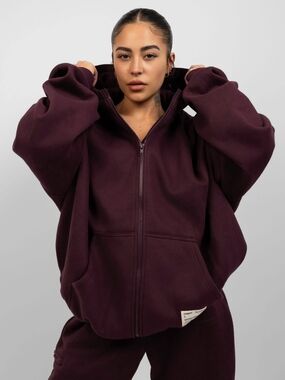 New Comfrt Affirmation Zip Hoodie Maroon Medium